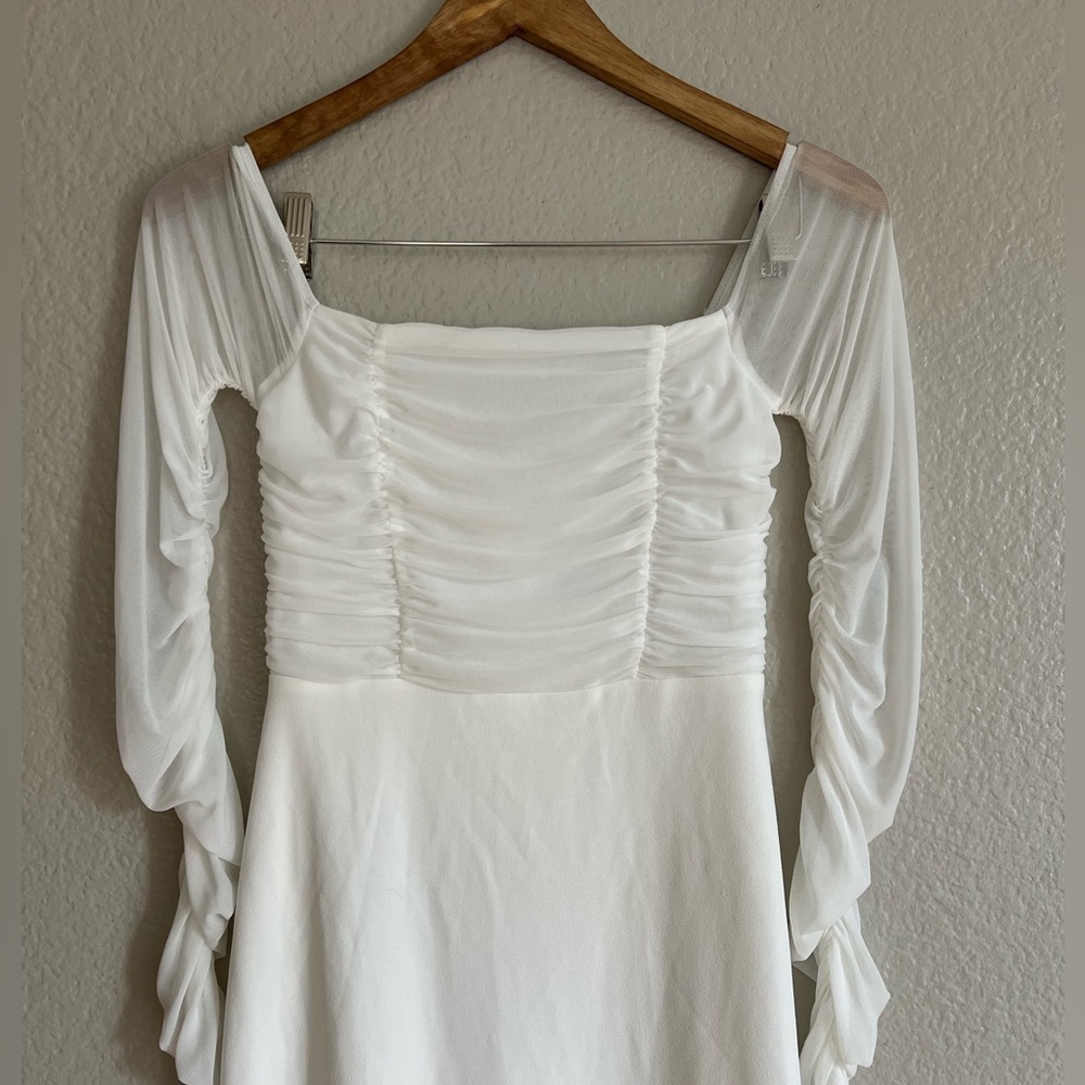 Lulu's White Off-the-Shoulder Long Sleeve Maxi Dress - Picture 5 of 10